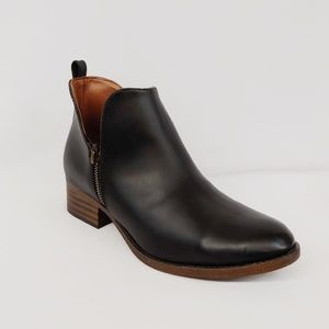 Black Zip-Up Ankle Boot